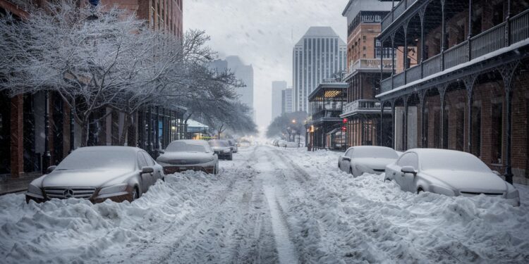 Une rare tempête de neige sabat sur le sud des États Unis paralysant Houston et la Nouvelle Orléans Des chutes historiques et un froid glacial   Viral Mag