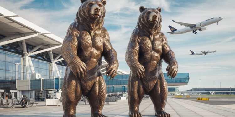 Polémique autour des ours géants à l’aéroport de Nantes - Viral Mag La présence de sculptures dours géants à laéroport de Nantes fait polémique les écologistes criant au greenwashing Découvrez les détails de cette controverse   Viral Mag