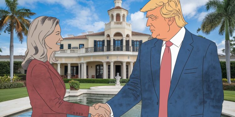 Rencontre Inédite Entre Meloni et Trump en Floride - Viral Mag En visite en Floride la Première ministre italienne Giorgia Meloni a été reçue par le président élu Donald Trump dans sa résidence de Mar a Lago Une rencontre qualifiée de fantastique par Trump Viral Mag