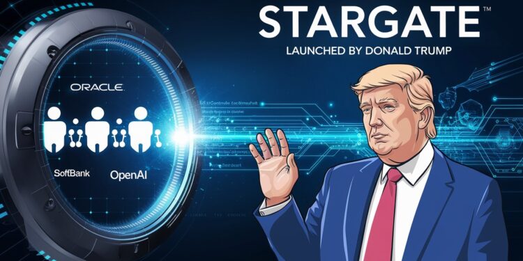 Trump Annonce Un Projet D’IA Avec 500 Milliards De Dollars D’Investissements - Viral Mag Donald Trump a dévoilé Stargate un ambitieux projet en intelligence artificielle réunissant Oracle SoftBank et OpenAI avec des investissements de 500 milliards de dollars pour des infrastructures dIA aux États Unis Viral Mag