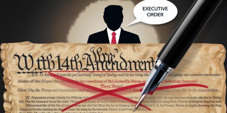 Trump Remet en Cause le Droit du Sol : 18 États Portent Plainte - Viral Mag Une coalition de 18 États démocrates américains porte plainte contre le décret de Trump remettant en cause le droit du sol garanti par la Constitution   Viral Mag