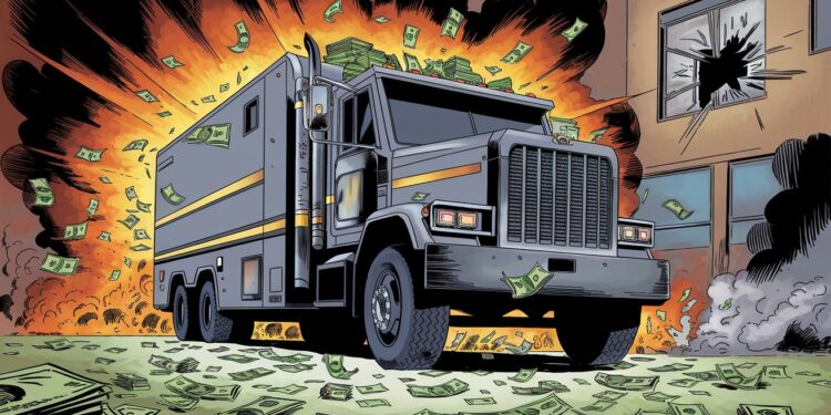 Un Convoyeur de Fonds Victime d’un Braquage Explosif : 700 000€ Dérobés - Viral Mag Un convoyeur de fonds a été obligé de remettre 700 000€ à des braqueurs le menaçant avec une fausse ceinture explosive 8 suspects arrêtés   Viral Mag