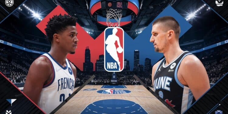 Wembanyama et Jokic, le duel des générations en NBA - Viral Mag Victor Wembanyama jeune talent français affronte Nikola Jokic MVP de NBA Découvrez les enjeux de ce face à face générationnel Viral Mag