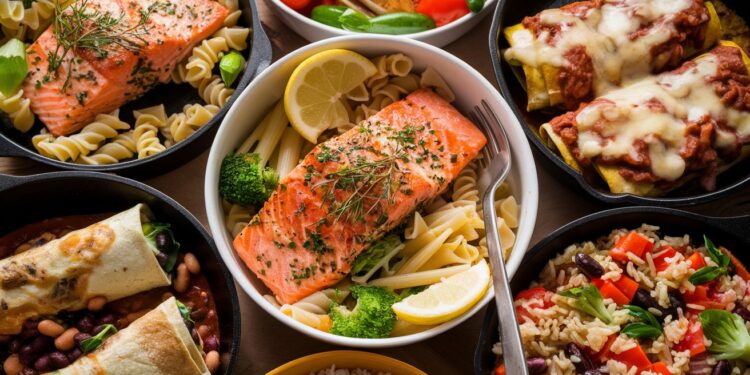 13 nouvelles recettes à la poêle pour un dîner facile en semaine - Viral Mag Découvrez 13 délicieuses recettes à la poêle simples et rapides à préparer pour des dîners savoureux et équilibrés en semaine Du saumon à lail aux enchiladas végétariennes   Viral Mag