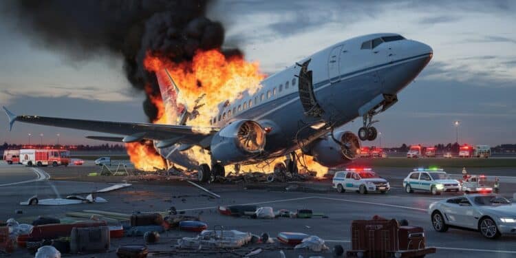 Accident Spectaculaire à Toronto : L’Avion Delta S’Embrase à L’Atterrissage - Viral Mag Une nouvelle vidéo montre les moments saisissants où un avion de Delta Air Lines senflamme et se retourne sur le tarmac de Toronto après un atterrissage brutal Les détails choquants de laccident révélés Viral Mag