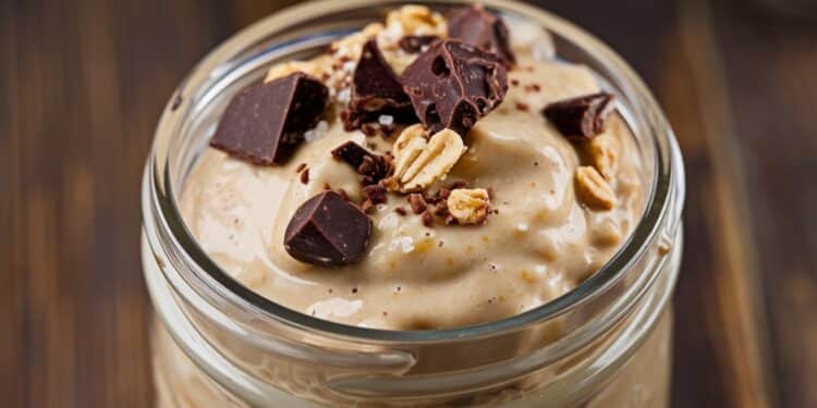Découvrez notre recette de biscuits protéinés au beurre de cacahuète pour un petit déjeuner sain et gourmand Riches en protéines et en fibres ces overnight oats raviront vos papilles    Viral Mag