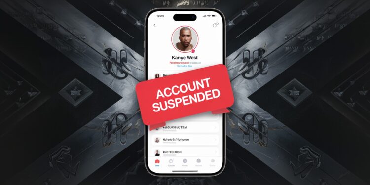Kanye West Disparaît de X Après Une Série de Provocations - Viral Mag Kanye West superstar controversée voit son compte X disparaître après de multiples provocations antisémites Le réseau social reste muet pour le moment Viral Mag