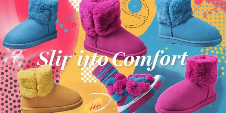 Bottines fourrées et pantoufles avec chaussettes assorties envahissent les rues Découvrez pourquoi ces chaussures confort font fureur jusquau bout des orteils   Viral Mag
