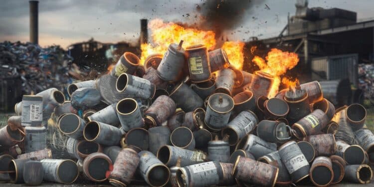 Explosions et incendies fréquents  les bouteilles de protoxyde dazote de plus en plus volumineuses sèment le chaos dans les déchetteries françaises causant dimportants dégâts et pertes   Viral Mag