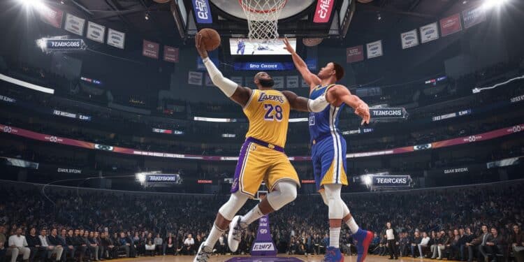 LeBron James Stupéfie avec une Performance Magistrale Contre les Warriors - Viral Mag Le King LeBron James à 40 ans continue de repousser les limites avec une masterclass contre les Warriors de Stephen Curry Découvrez les détails de cette performance légendaire Viral Mag