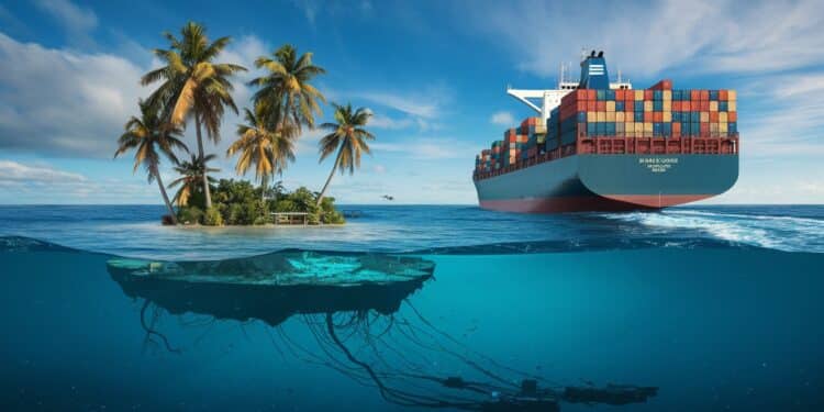 Les Iles Du Pacifique Luttent Pour La Décarbonation Maritime - Viral Mag Les États insulaires du Pacifique considèrent la création dune taxe carbone sur le fret maritime comme cruciale pour leur survie face aux menaces climatiques   Viral Mag