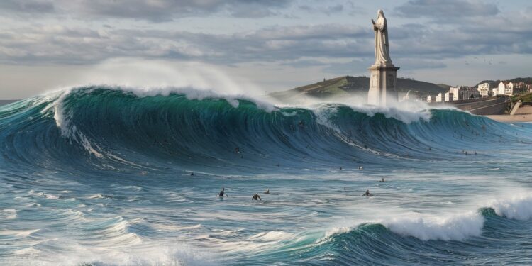 Nazaré Lance sa Compétition de Surf de Grosses Vagues - Viral Mag La compétition mythique de grosses vagues à Nazaré au Portugal débute ce mardi sur le spot légendaire de Praia do Norte Suivez lévénement    Viral Mag
