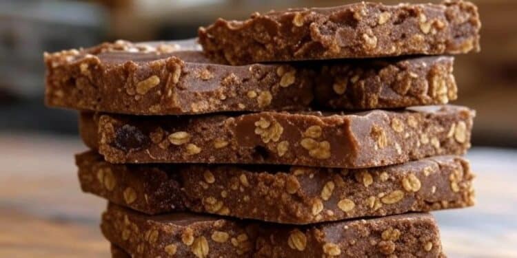 Découvrez une recette simple et saine de barres énergétiques au chocolat et beurre de cacahuète Sans cuisson pleines de saveurs  à tester absolument    Viral Mag