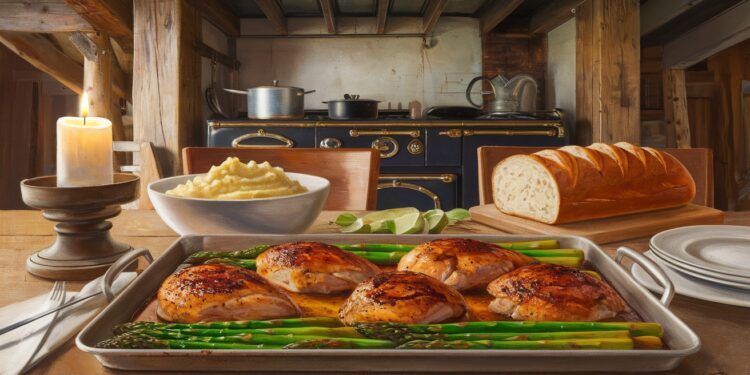 Découvrez une recette simple et savoureuse de poulet balsamique et asperges au four Parfaite pour un dîner rapide et sain elle va vous surprendre    Viral Mag