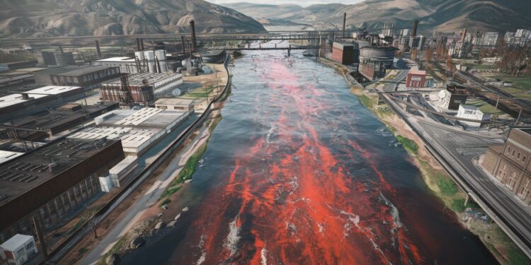 Ruisseau Argentin Rouge Vif : Pollution Industrielle Suspectée - Viral Mag Un ruisseau de la banlieue de Buenos Aires a viré au rouge carmin suscitant linquiétude des riverains qui suspectent une pollution industrielle Viral Mag
