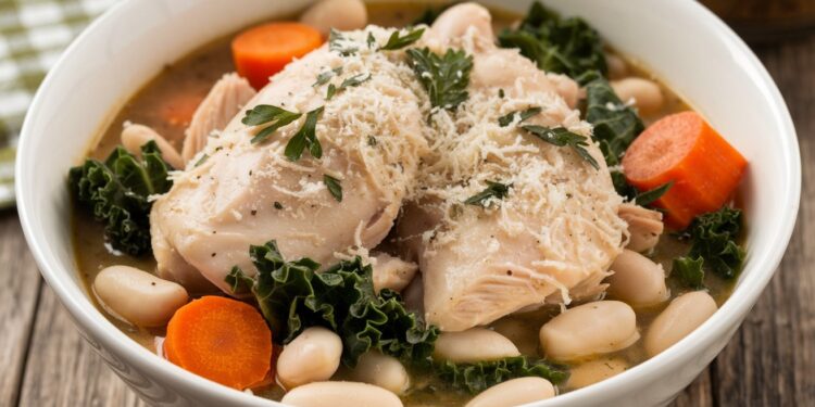 Découvrez notre recette facile de ragoût de poulet et haricots blancs au Slow Cooker Un dîner savoureux et réconfortant qui se prépare tout seul    Viral Mag