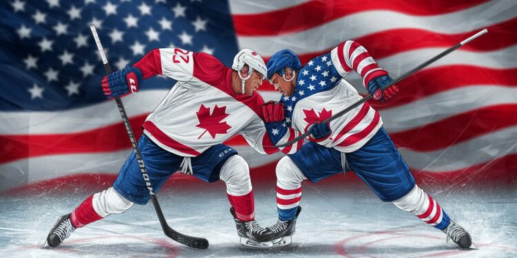 Tensions Canada-USA : Un Match de Hockey Dégénère en Pugilat - Viral Mag Les tensions diplomatiques entre le Canada et les États Unis sinvitent sur la glace lors dun match de hockey virant à laffrontement Trump veut il vraiment annexer le Canada    Viral Mag