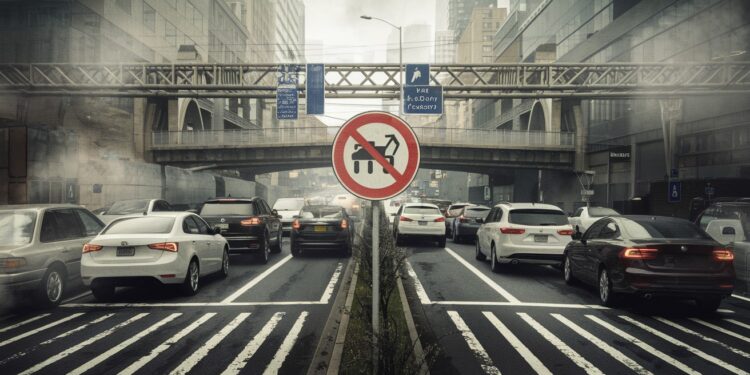Trump ordonne à New York d’arrêter son péage urbain anti-pollution - Viral Mag Ladministration Trump juge le péage new yorkais anti classe ouvrière et ordonne son arrêt immédiat malgré son rôle pour réduire la pollution Bataille juridique en vue   Viral Mag
