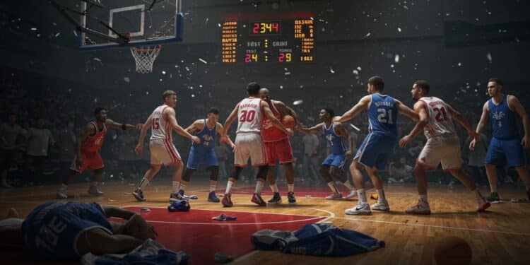 Bagarre en NBA : 5 Joueurs et 2 Coaches Expulsés à Minnesota - Viral Mag Une bagarre éclate en NBA entre Minnesota et Detroit 5 joueurs et 2 coaches exclus Que sest il passé Suspensions en vue Viral Mag