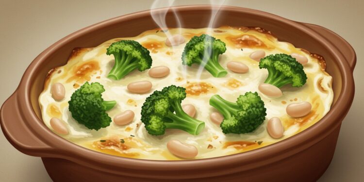 Casserole Crémeuse Citron-Parmesan : Le Plat Tendance 2025 - Viral Mag Découvrez la casserole citron Parmesan aux brocolis et haricots blancs le plat réconfortant qui fait le buzz en 2025 Recette facile et savoureuse Viral Mag