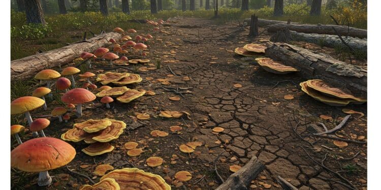 Champignons Menacés : Une Crise Silencieuse à Découvrir - Viral Mag Déforestation et climat menacent les champignons piliers des écosystèmes Découvrez leur rôle vital et les dangers qui pèsent sur eux Viral Mag