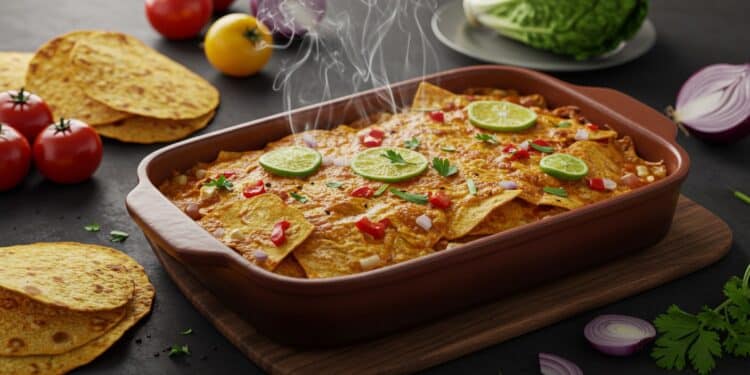 Chilaquiles Casserole : La Recette Mexicaine Qui Fait le Buzz - Viral Mag Découvrez la recette virale des chilaquiles casserole un plat mexicain savoureux et sain qui séduit tous les gourmands À tester durgence Viral Mag