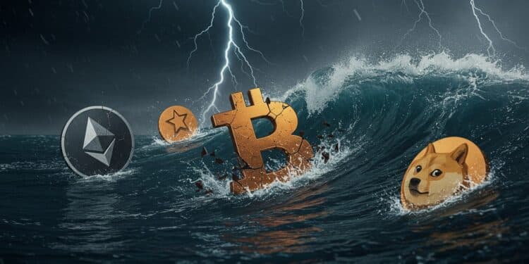 Dogecoin et Ether plongent de 9  Bitcoin sous les 80 000 $ 700M$ liquidés en 24h  Découvrez pourquoi le marché crypto seffondre   Viral Mag
