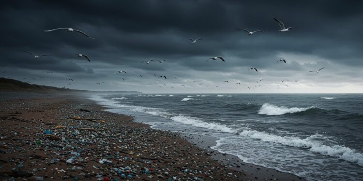 Collision en Mer du Nord : Alerte aux Granulés de Plastique - Viral Mag Une collision en mer du Nord répand des granulés de plastique sur la côte anglaise Urgence écologique la faune en danger Viral Mag