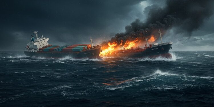 Collision entre un cargo et un pétrolier en mer du Nord  un mort des incendies et une enquête en cours Que sest il vraiment passé    Viral Mag