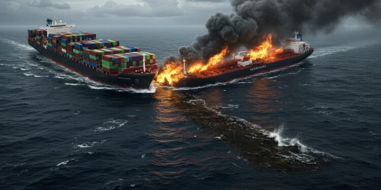 Une collision spectaculaire en mer du Nord fait perdre des milliers de barils de kérosène Dégâts limités mais que sest il vraiment passé    Viral Mag