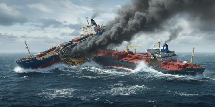 Collision en Mer du Nord : Un Drame aux Multiples Enjeux - Viral Mag Une collision entre un cargo et un pétrolier en mer du Nord fait un mort et soulève des questions sur la sécurité maritime Découvrez les détails choc Viral Mag