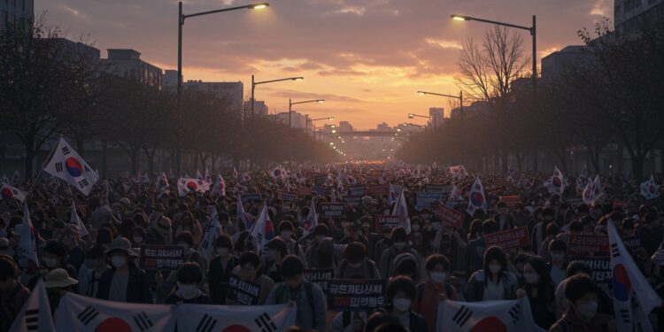 Corée du Sud : Manifestations et Suspens avant le Verdict Yoon - Viral Mag 22032025 À Séoul des milliers de Coréens dans la rue pour ou contre Yoon Suk Yeol La Cour constitutionnelle tarde le chaos grandit Quel verdict attend la nation Suspens insoutenable Viral Mag