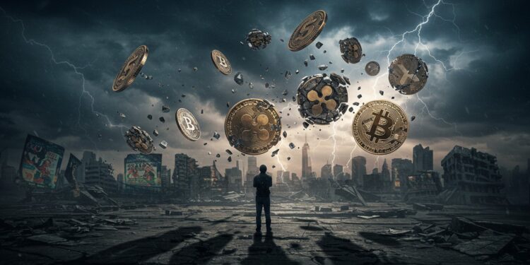Crise des Cryptos : Pourquoi Tout S’effondre en Mars 2025 ? - Viral Mag Le marché des cryptos chute DOGE XRP et BTC en crise peur extrême et incertitudes Que se passe t il vraiment Découvrez les raisons Viral Mag