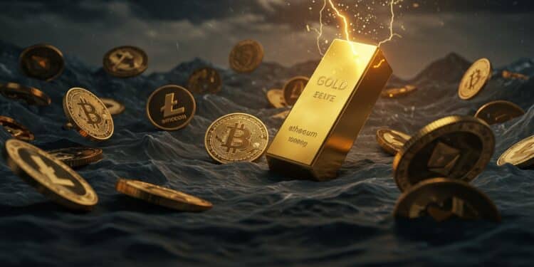 Cryptomonnaies en Chute : Pourquoi l’Or Devient le Refuge ? - Viral Mag Les altcoins seffondrent lor atteint des sommets avec les aranceles de Trump Découvrez pourquoi les investisseurs fuient le risque Viral Mag