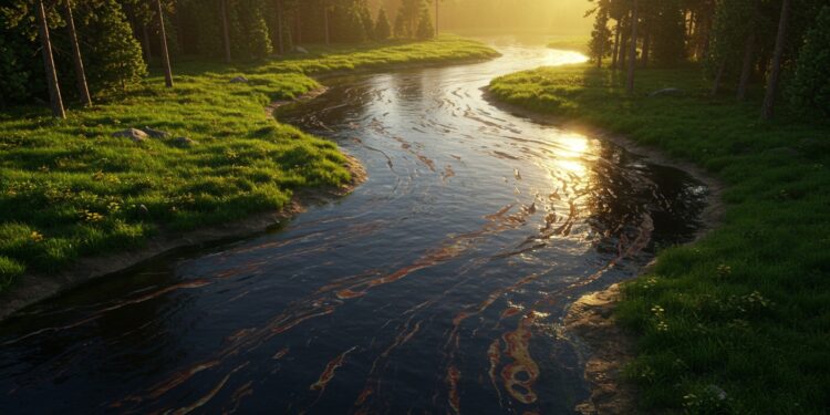Équateur : Une Rivière Noire Après une Fuite de Pétrole - Viral Mag Une rivière en Équateur noircie par une fuite de pétrole état durgence déclaré dégâts massifs Que sest il passé Découvrez les détails Viral Mag