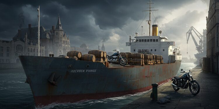 Guerre Commerciale : L’UE Taxe les Produits Américains - Viral Mag LUE riposte aux taxes US sur lacier avec des droits sur bourbon et motos Une guerre commerciale qui impacte jobs et prix    Viral Mag