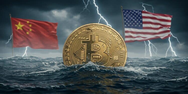 Guerre Commerciale : Pourquoi le Bitcoin Plonge ? - Viral Mag La guerre commerciale Chine USA fait chuter le Bitcoin et les cryptos Découvrez pourquoi ces tensions impactent vos investissements Viral Mag