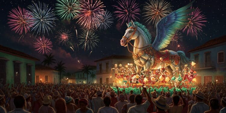 23032025   À Cuba les Parrandas illuminent la nuit malgré les coupures délectricité Feux dartifice chars Comment cette fête défie t elle les crises    Viral Mag