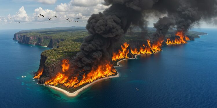Un feu ravage lîle Amsterdam depuis janvier détruisant 55 de sa surface Oiseaux rares menacés base intacte  que reste t il de ce joyau isolé    Viral Mag