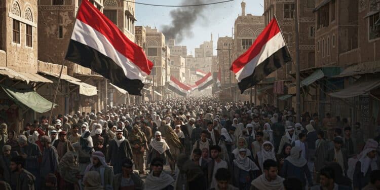 Manifestations au Yémen : Colère après les Frappes Américaines - Viral Mag Découvrez pourquoi des milliers de Yéménites protestent contre les frappes US Tensions Houthis et solidarité palestinienne le chaos expliqué Viral Mag