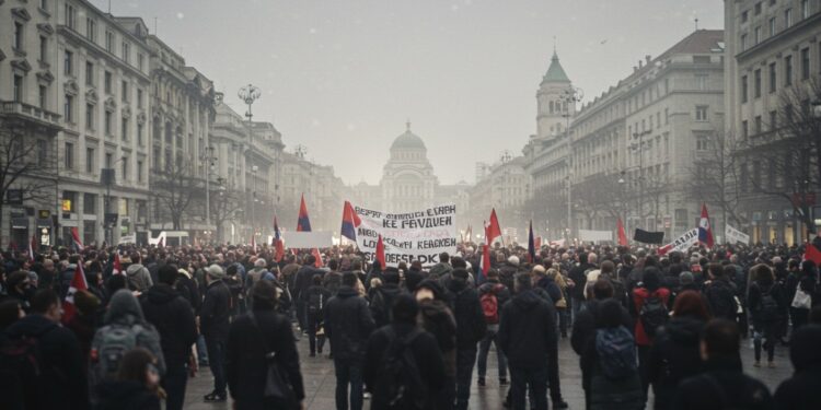 Manifestations en Serbie : La Voix d’un Peuple en Colère - Viral Mag Découvrez pourquoi des milliers de Serbes manifestent à Belgrade contre la corruption Une révolte historique se dessine saurez vous tout Viral Mag