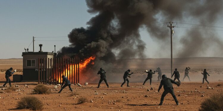 Mauritanie : Tensions Explosives à la Frontière Malienne - Viral Mag Violente attaque de migrants contre un poste de police en Mauritanie  que se passe t il vraiment à Gogui  Découvrez les détails choc    Viral Mag