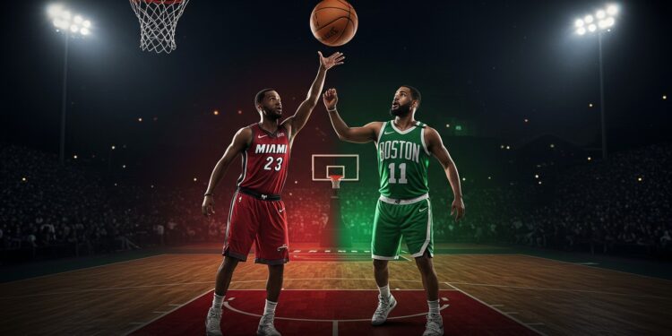 Miami Heat vs Boston Celtics : Duel Épique en NBA 2025 - Viral Mag Un choc titanesque en NBA  Miami Heat affronte Boston Celtics le 15 mars 2025 Analyse enjeux et surprises  découvrez tout sur ce match explosif    Viral Mag
