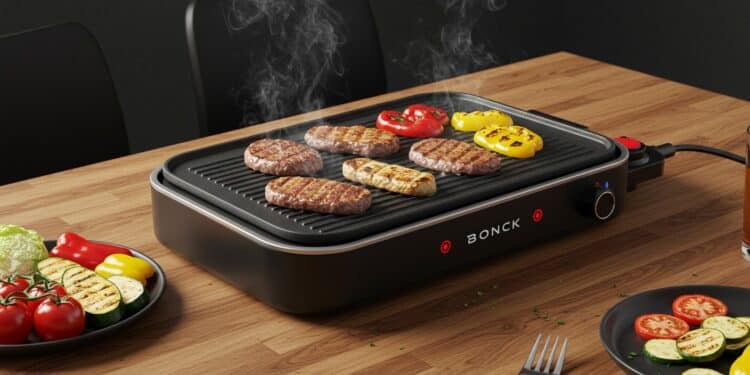 Découvrez la plancha électrique réversible à  24  viande juteuse légumes savoureux Un must pour vos repas conviviaux    Viral Mag