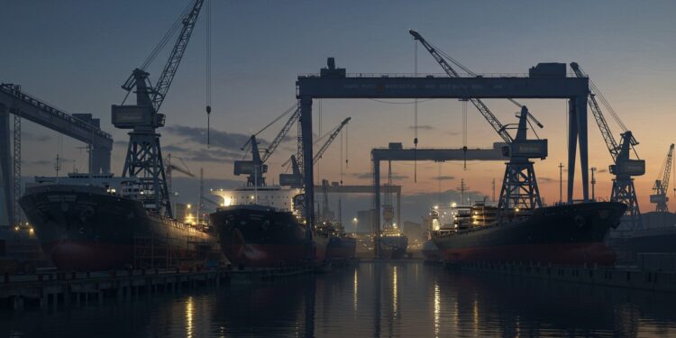 Renaissance de la Construction Navale Américaine sous Trump - Viral Mag Trump promet de relancer la construction navale US en crise Plan ambitieux ou mirage  Découvrez les enjeux et défis dune industrie en déclin   Viral Mag