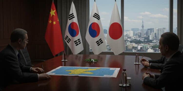 Rencontre Chine, Corée du Sud, Japon : Tensions et Enjeux - Viral Mag Les ministres de Chine Corée du Sud et Japon se réunissent à Tokyo Au menu coopération et Corée du Nord Quels enjeux pour la région Viral Mag