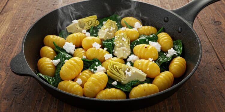 Spinach-Artichoke Gnocchi : Recette Facile et Savoureuse - Viral Mag Découvrez une recette rapide de gnocchi aux épinards et artichauts crémeuse et savoureuse Parfaite pour un dîner simple et gourmand en 35 min    Viral Mag