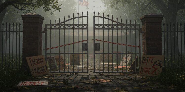 Trump Cible les Écoles et les Manifestations Illégales - Viral Mag Trump menace de couper les fonds des écoles tolérant des manifestations illégales Que réserve t il au système éducatif Découvrez les détails choc Viral Mag