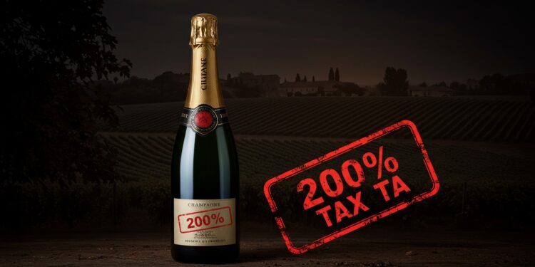 Trump Menace le Champagne : Craintes en France - Viral Mag Trump vise le champagne avec 200 de taxes La France sinquiète pour son export Quels impacts Découvrez les enjeux Viral Mag