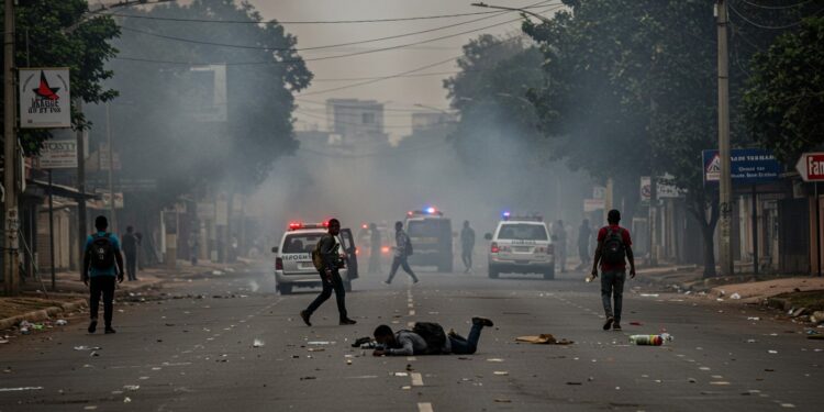 Zimbabwe : Les Manifestations Anti-Mnangagwa Défient le Pouvoir - Viral Mag À Harare des groupes bravent la police pour exiger le départ de Mnangagwa Une crise politique et économique explosive que va t il se passer Viral Mag